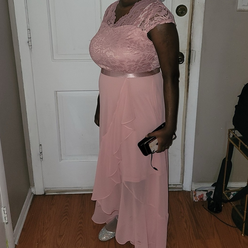 Source Unknown Pink Lace Dress